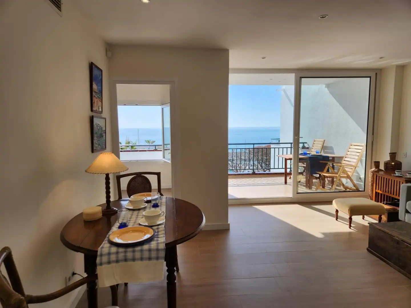 Esszimmer von Wohnung zur Miete in Sitges mit Klimaanlage, Privatgarten und Terrasse