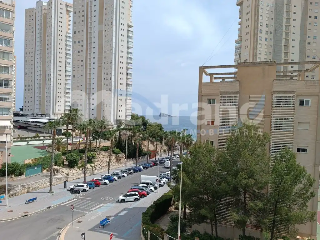 Vista exterior de Piso en venta en Benidorm con Jardín privado, Piscina y Amueblado