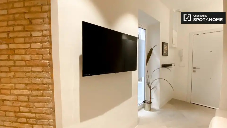 Living room of Flat for rent in Valencia  with Air Conditioner, Heating and Furnished
