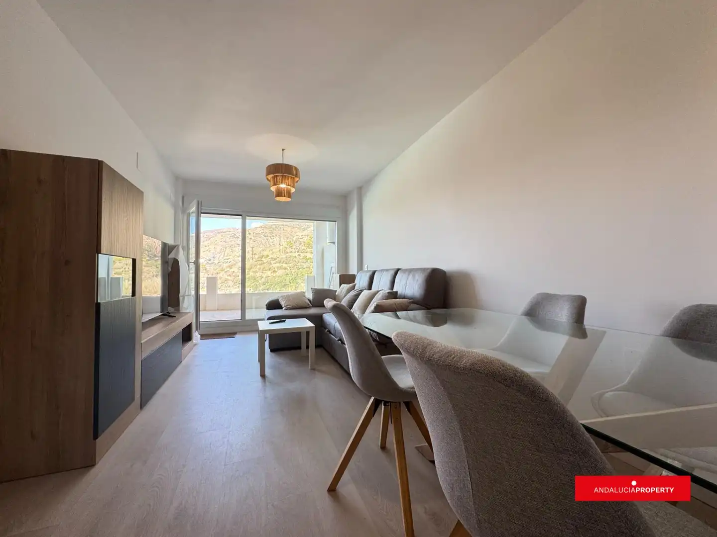 Wohnzimmer von Wohnung zur Miete in Sorvilán mit Klimaanlage, Heizung und Privatgarten