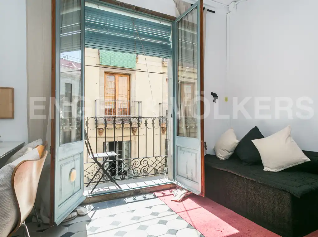 Terraza de Piso de alquiler en Barcelona con Calefacción, Amueblado y Balcón