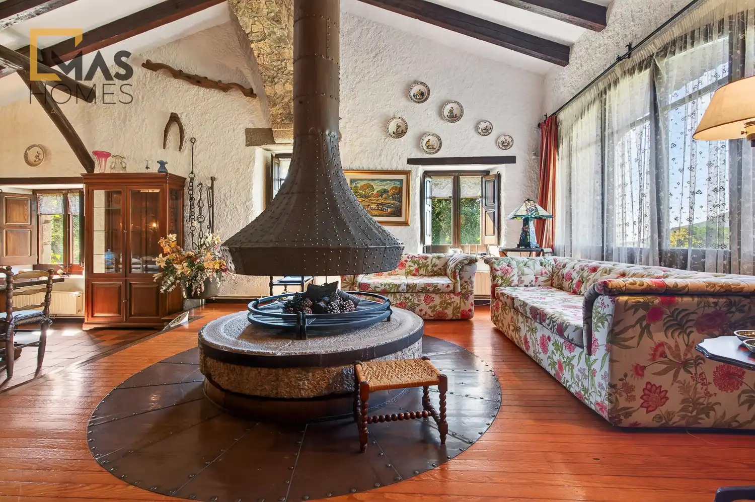 Sala d'estar de Finca rústica en venda en Arbúcies amb Aire condicionat, Calefacció i Jardí privat