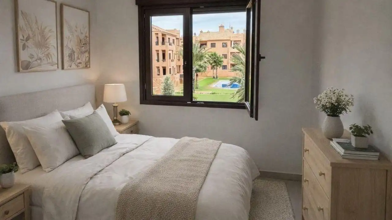Bedroom of Flat for rent in Los Alcázares  with Heating, Terrace and Furnished