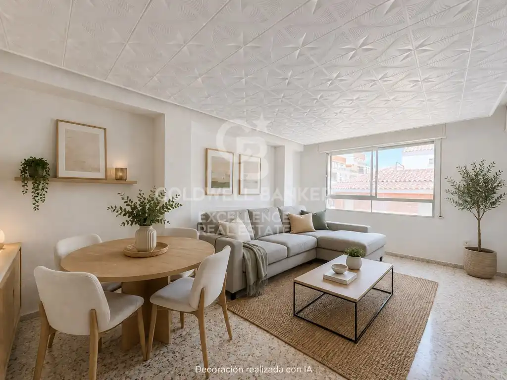 Sala de estar de Piso en venta en Castellón de la Plana / Castelló de la Plana con Aire acondicionado y Terraza