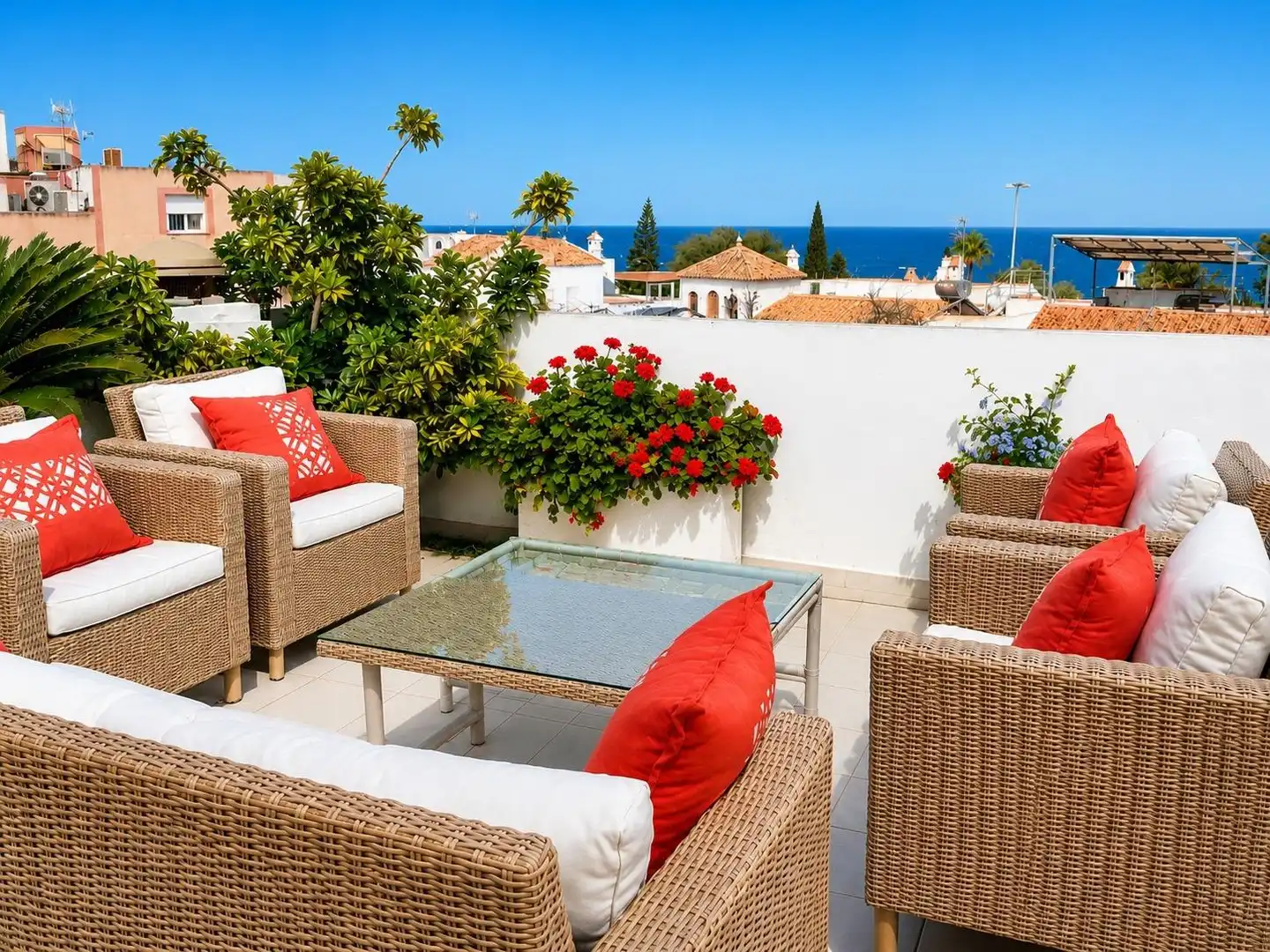 Terrassa de Casa o xalet en venda en Roquetas de Mar amb Aire condicionat, Calefacció i Jardí privat