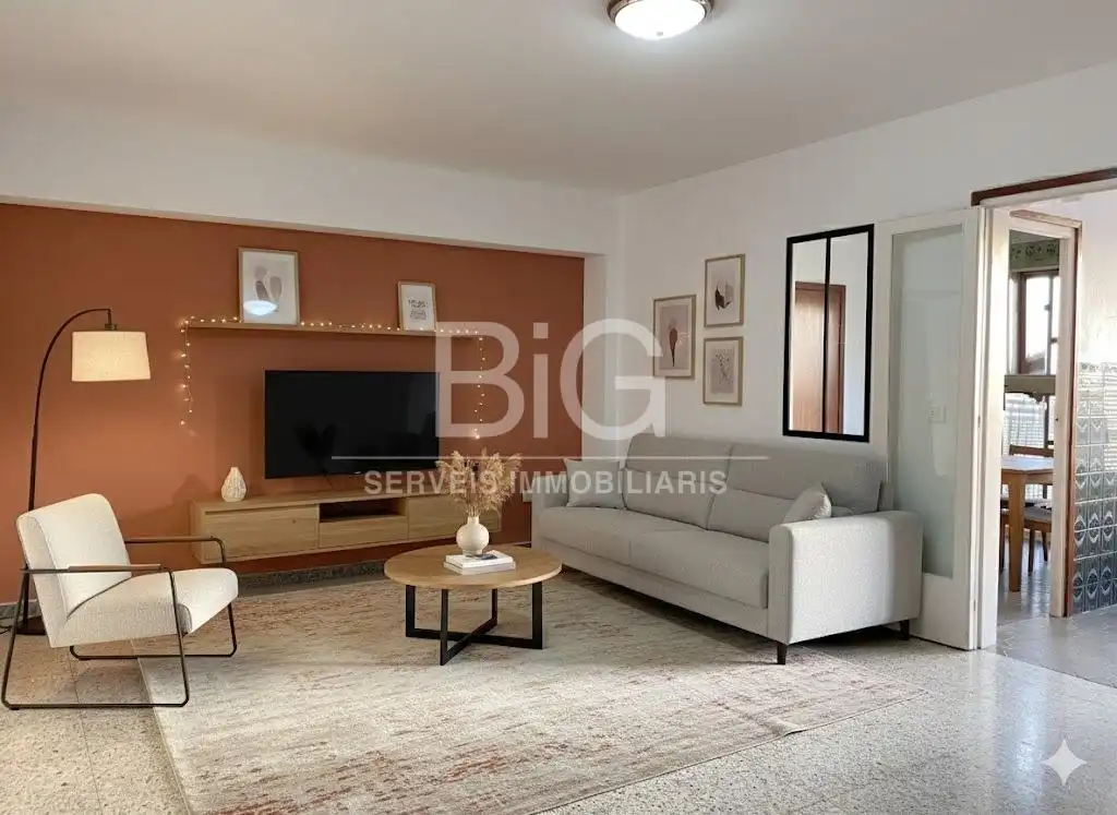 Sala de estar de Ático en venta en Mataró con Terraza, Trastero y Balcón