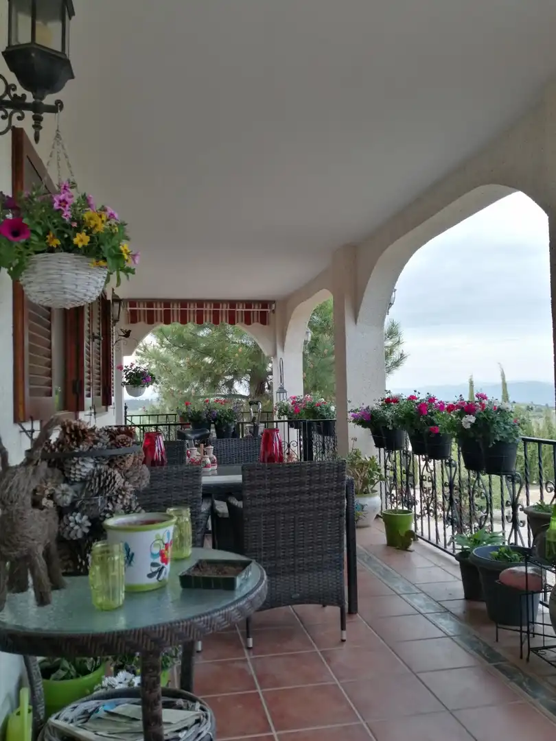 Terraza de Finca rústica en venta en Jarafuel con Calefacción, Jardín privado y Amueblado