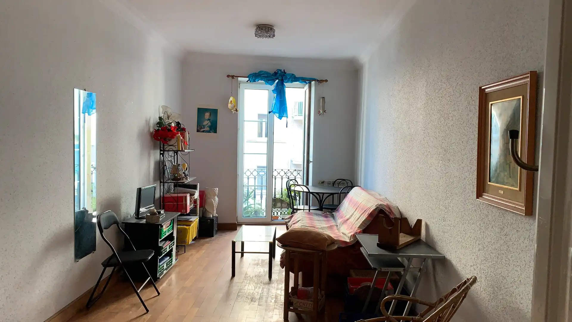 Sala de estar de Piso en venta en Donostia - San Sebastián  con Calefacción, Parquet y Balcón