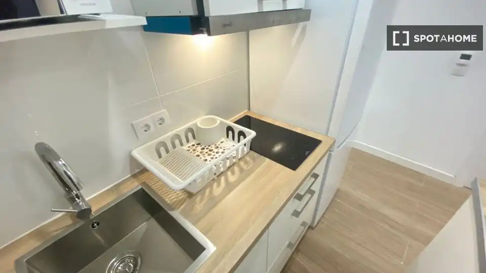 Cuina de Pis de lloguer en Madrid amb Aire condicionat, Calefacció i Moblat