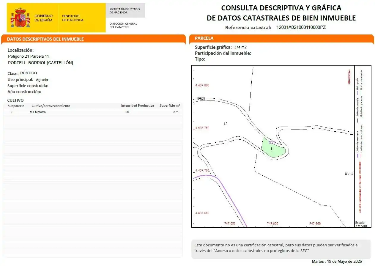 Rural land for sale in Borriol, imagen 10