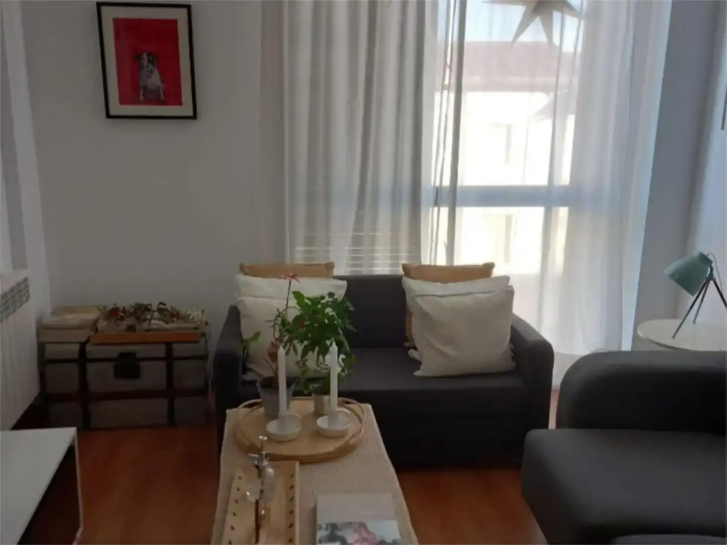 Wohnzimmer von Wohnung zur Miete in Villadangos del Páramo mit Parkett, Abstellraum und Möbliert
