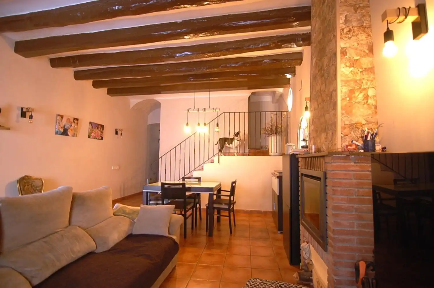 Wohnzimmer von Country house zum Verkauf in Vilassar de Dalt mit Terrasse