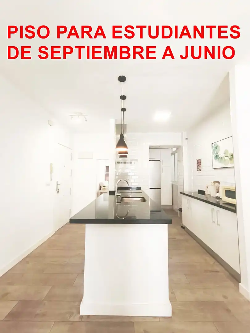 Küche von Wohnung zur Miete in Málaga mit Klimaanlage und Parkett
