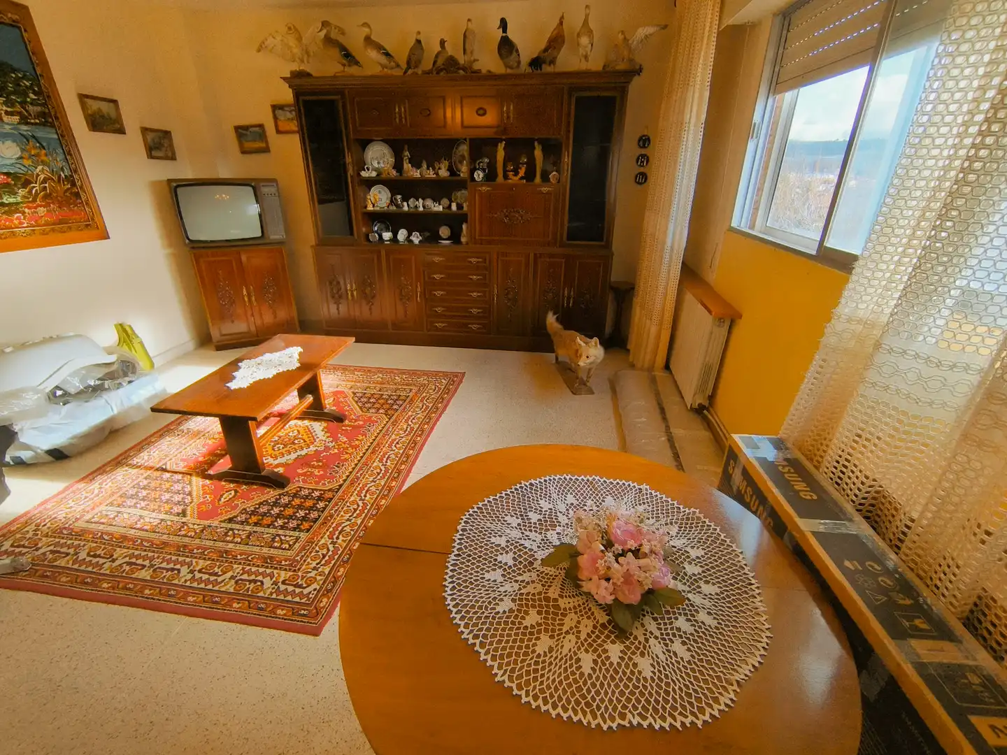 Sala de estar de Piso en venta en Baltanás con Calefacción, Trastero y Amueblado