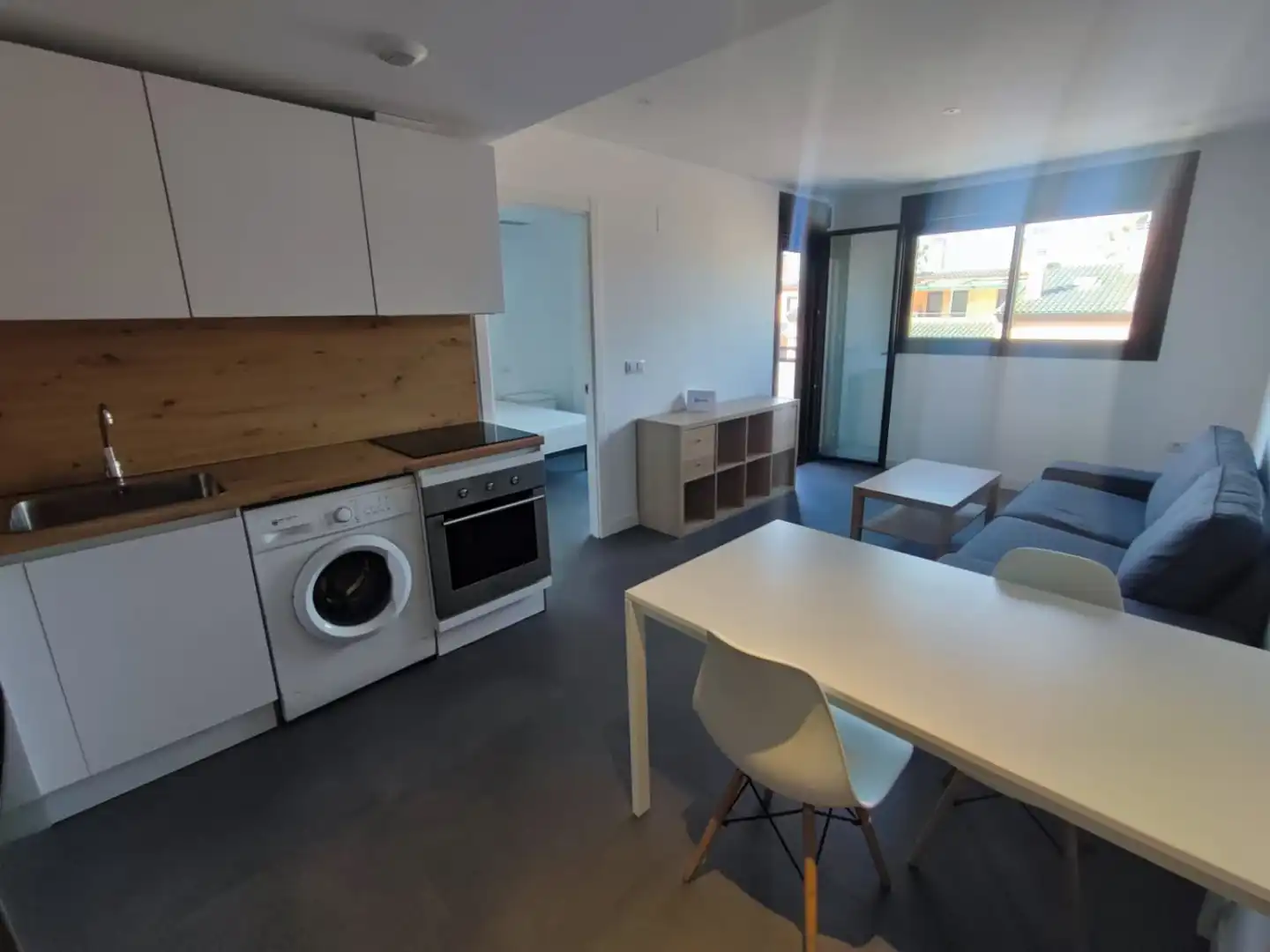 Cuina de Apartament de lloguer en  Murcia Capital amb Aire condicionat, Moblat i Rentadora