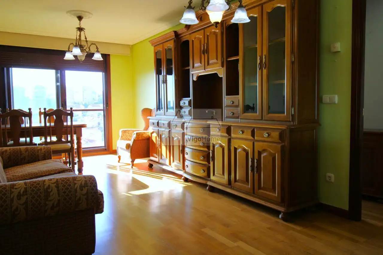 Living room of Flat for rent in Vigo   with Heating, Storage room and Furnished