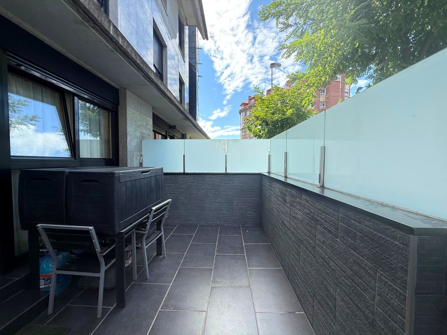 Terrace of Flat for sale in Avilés  with Heating, Terrace and Furnished