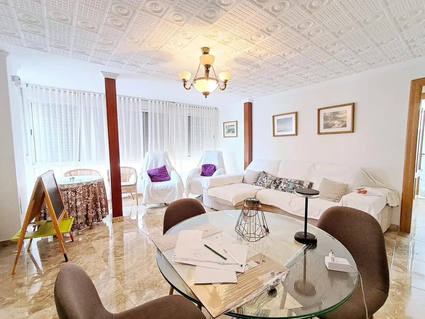 Sala de estar de Piso en venta en Águilas con Terraza y Amueblado