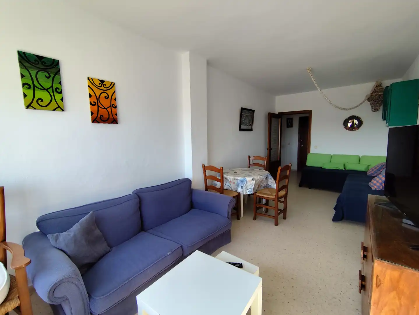 Sala de estar de Apartamento de alquiler en Sanlúcar de Barrameda con Amueblado, Lavadora y Microondas