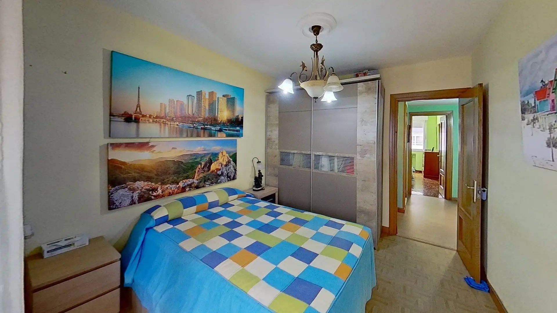Schlafzimmer von Wohnung zum Verkauf in Gijón  mit Heizung, Parkett und Terrasse