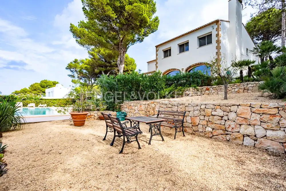 Terrassa de Finca rústica en venda en Jávea / Xàbia amb Calefacció, Jardí privat i Piscina