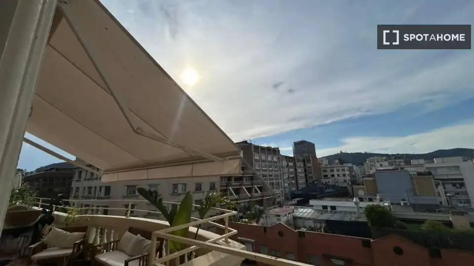 Terrassa de Pis de lloguer en Barcelona amb Aire condicionat, Calefacció i Moblat