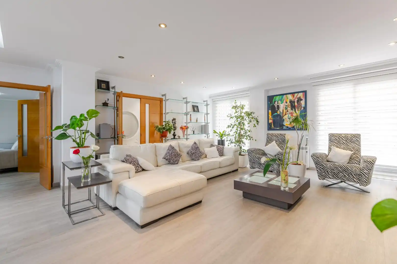 Sala de estar de Casa adosada en venta en Sagunto / Sagunt con Aire acondicionado, Calefacción y Terraza