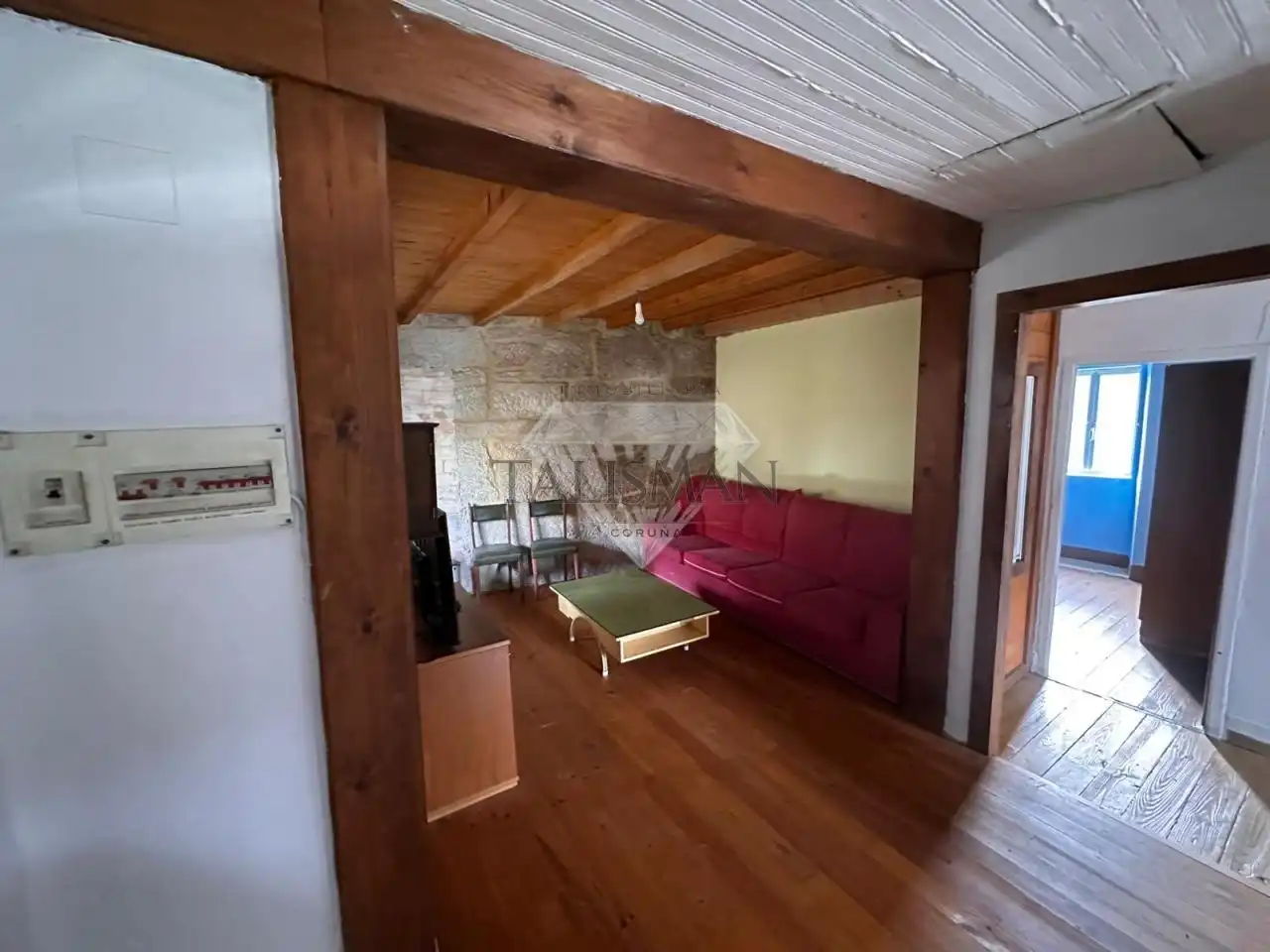 Sala de estar de Casa o chalet en venta en A Lama   con Jardín privado, Trastero y Amueblado