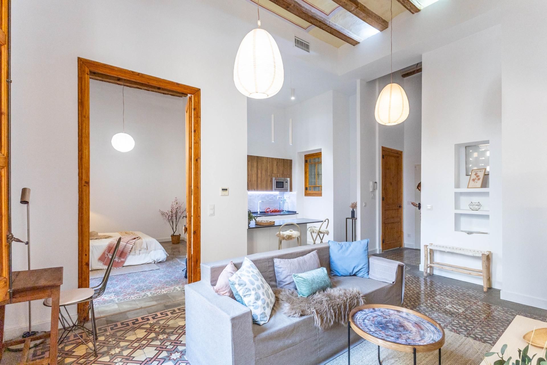 Sala d'estar de Pis en venda en  Barcelona Capital amb Aire condicionat, Calefacció i Terrassa