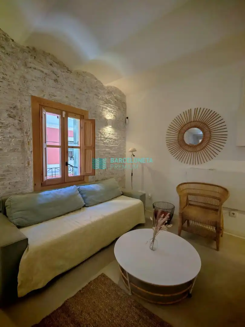 Wohnzimmer von Wohnung zur Miete in Barcelona mit Möbliert und Alarm