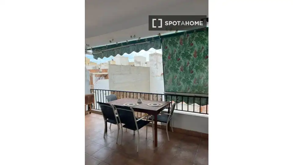 Terraza de Piso de alquiler en Sagunto / Sagunt con Aire acondicionado, Calefacción y Amueblado