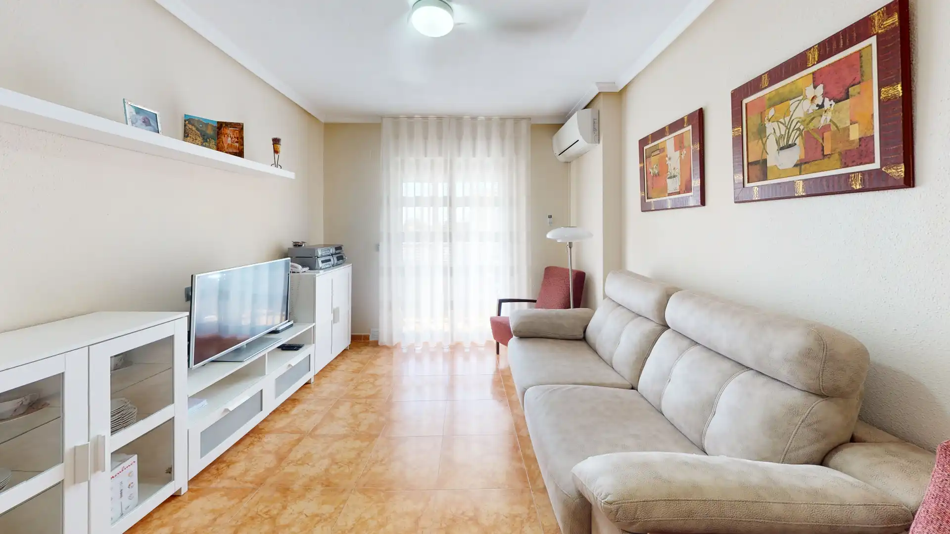 Living room of Flat for sale in Torrevieja  with Air Conditioner, Terrace and Furnished