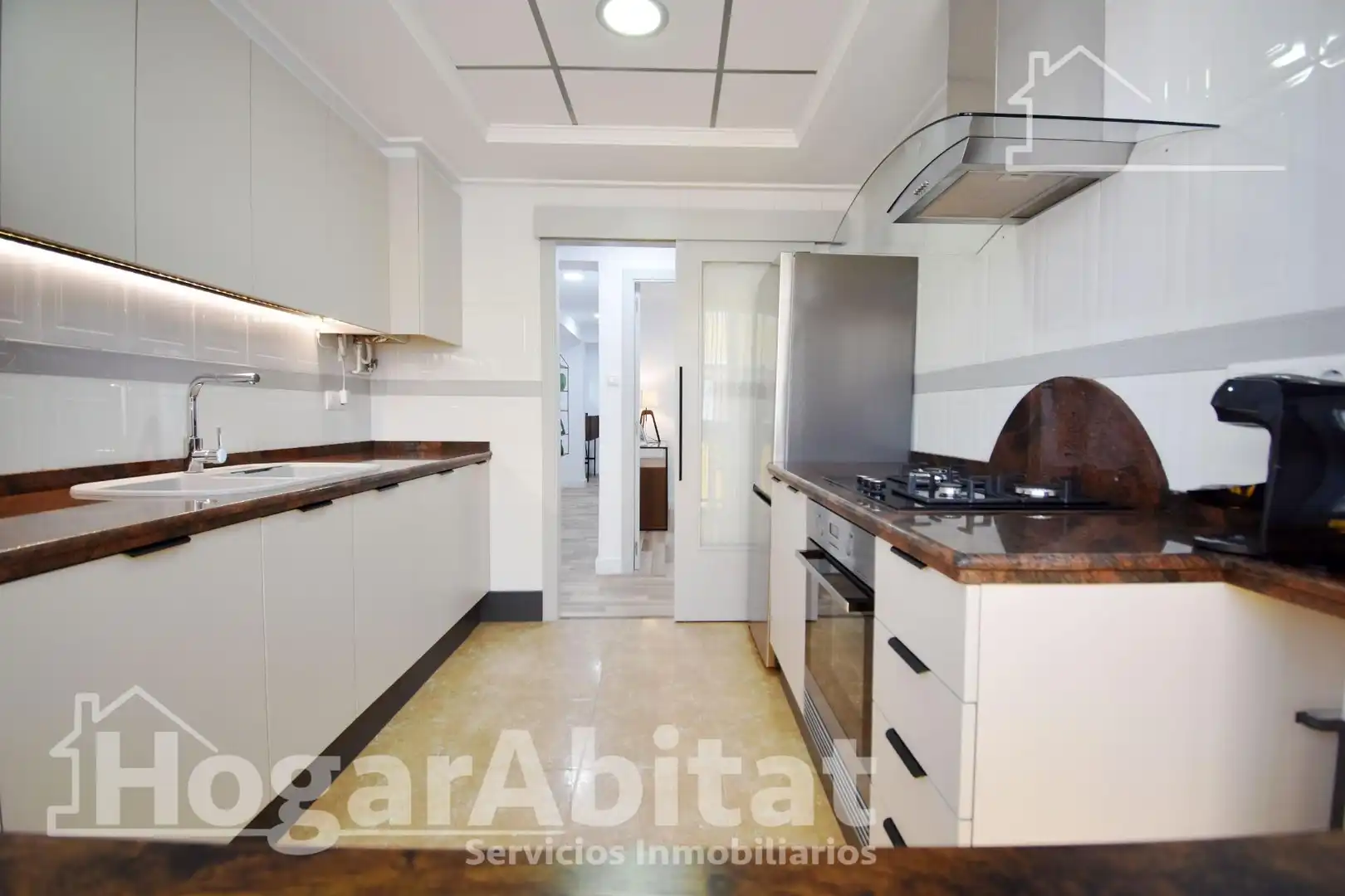 Kitchen of Flat for sale in Cullera  with Air Conditioner, Terrace and Furnished