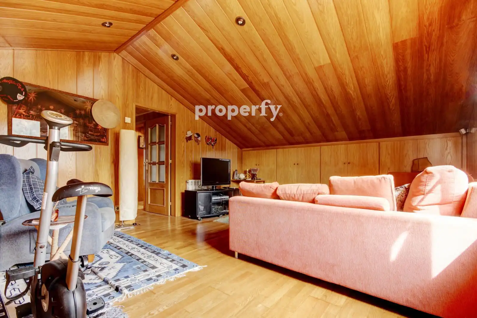 Sala de estar de Casa o chalet en venta en Viladrau con Calefacción, Jardín privado y Piscina