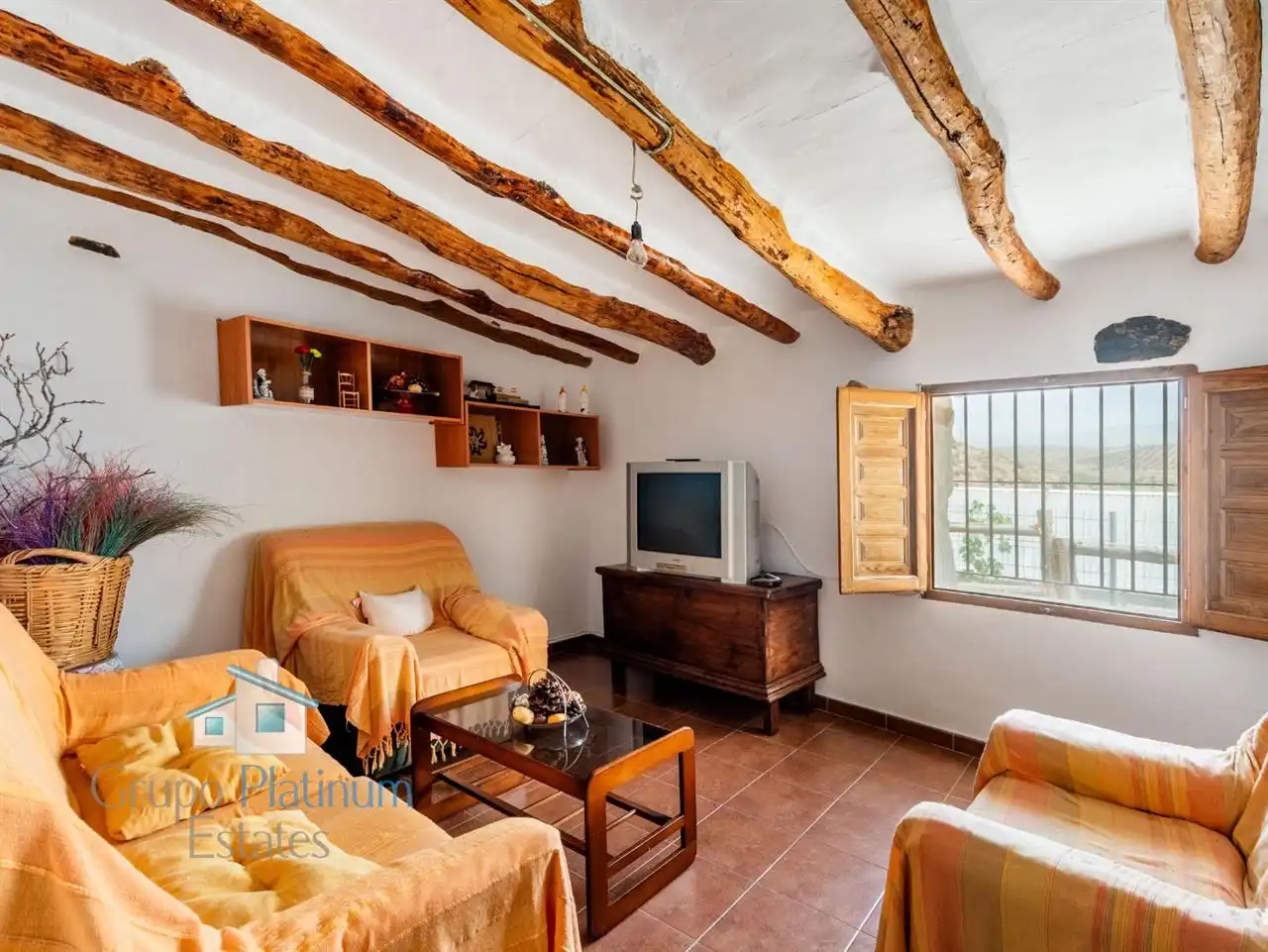 Sala de estar de Casa o chalet en venta en Huéneja con Jardín privado, Trastero y Piscina