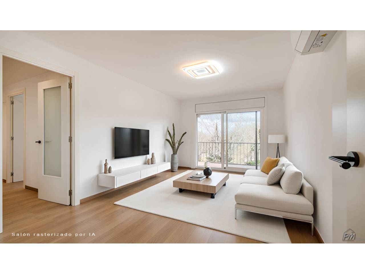 Sala d'estar de Pis en venda en Girona Capital amb Aire condicionat, Calefacció i Parquet