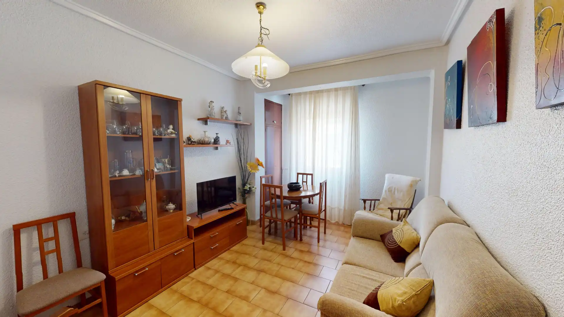 Sala d'estar de Pis en venda en Elche / Elx amb Aire condicionat i Balcó