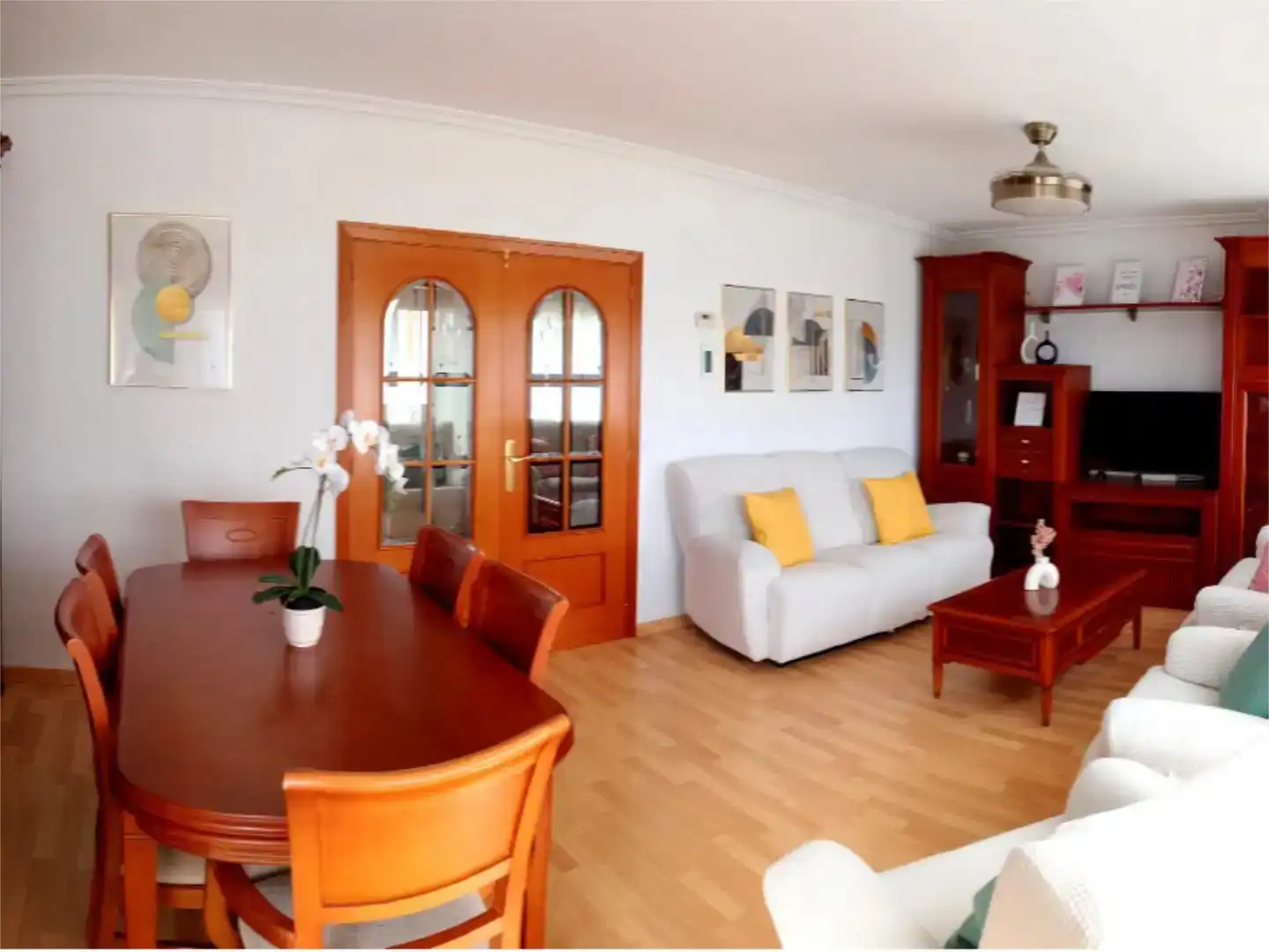 Sala d'estar de Pis per a compartir en Albacete amb Aire condicionat, Parquet i Moblat