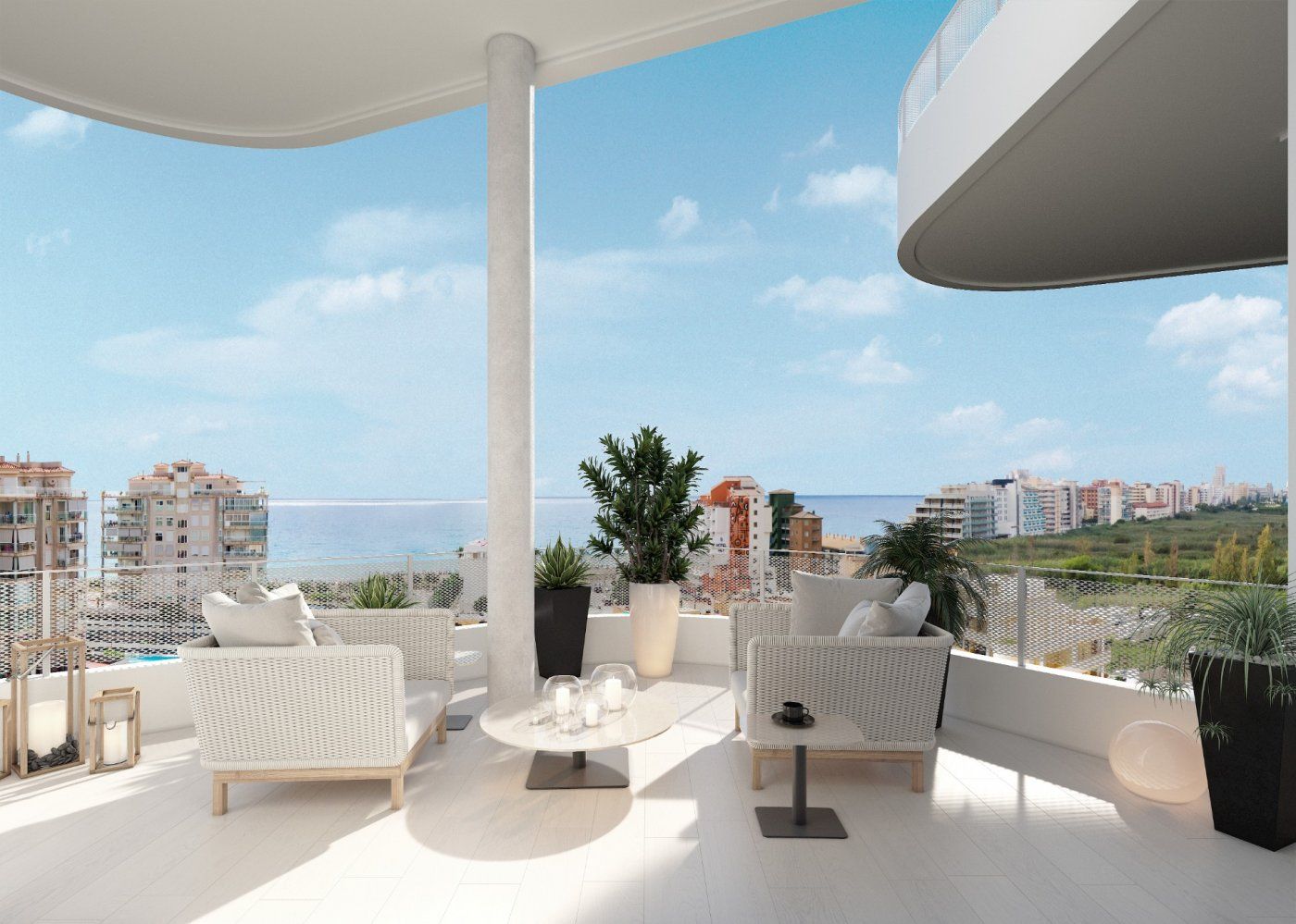 Terrassa de Apartament en venda en Peñíscola / Peníscola amb Calefacció, Jardí privat i Terrassa