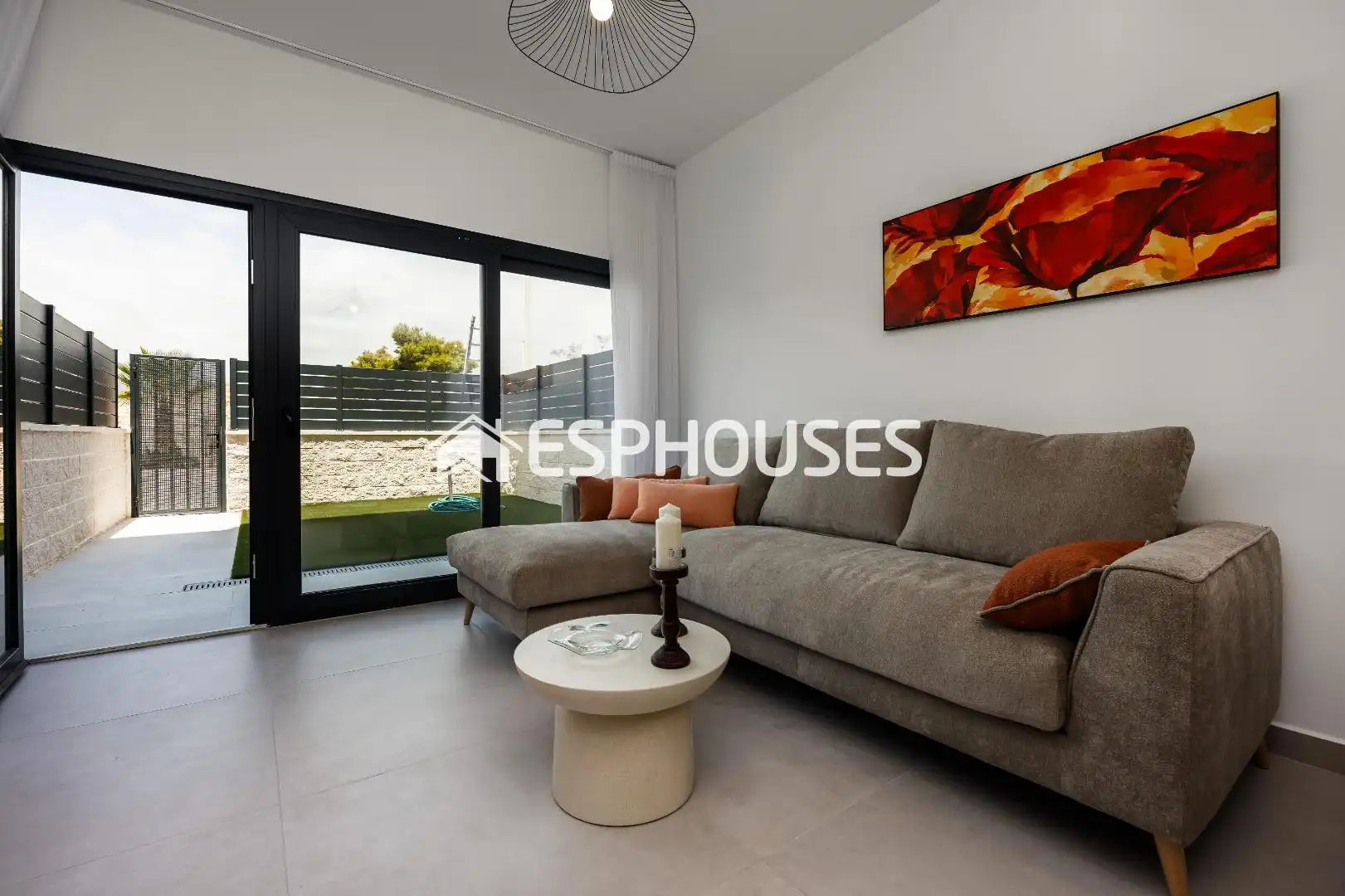 Sala d'estar de Planta baixa en venda en Villajoyosa / La Vila Joiosa amb Aire condicionat, Terrassa i Balcó
