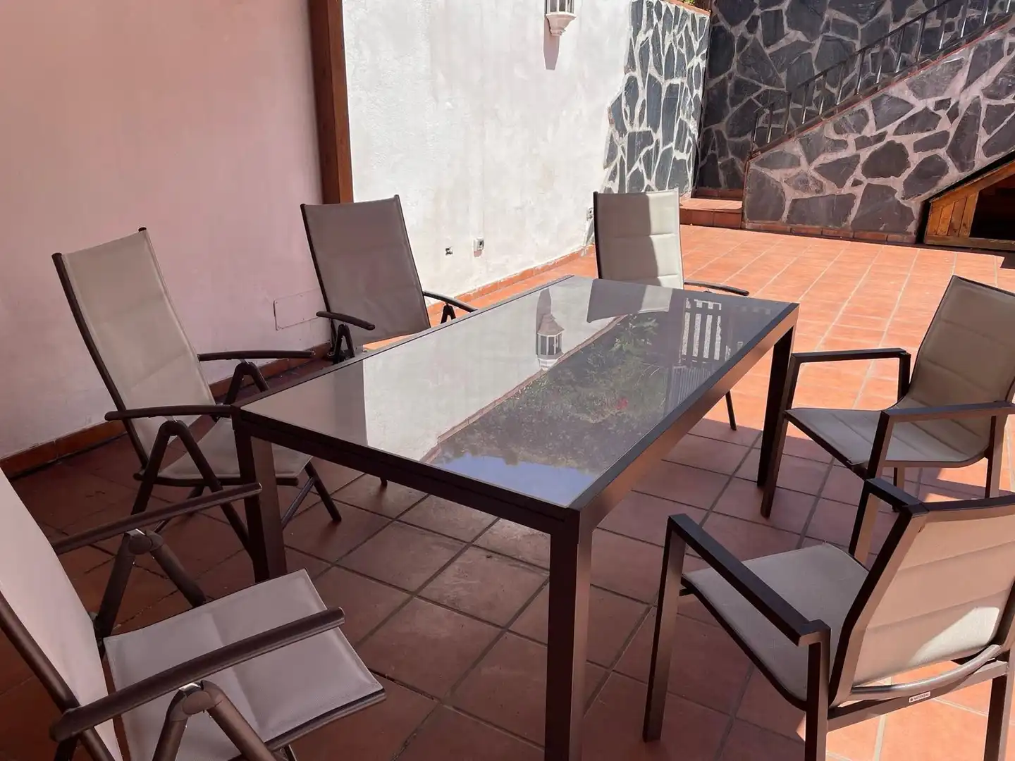 Terrasse von Einfamilien-Reihenhaus zum Verkauf in El Sauzal mit Terrasse, Abstellraum und Schwimmbad