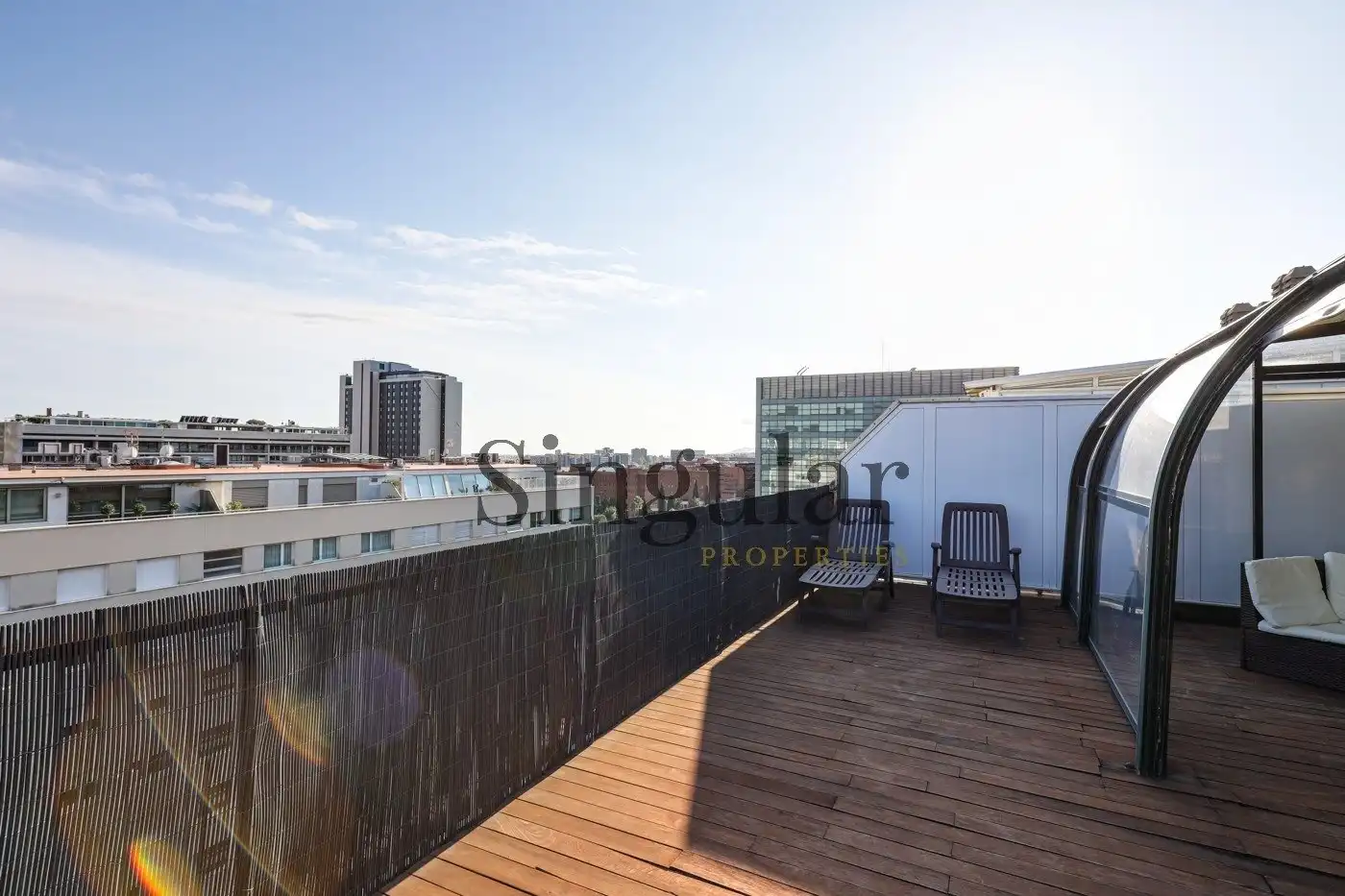 Terraza de Ático de alquiler en Barcelona con Aire acondicionado, Calefacción y Jardín privado