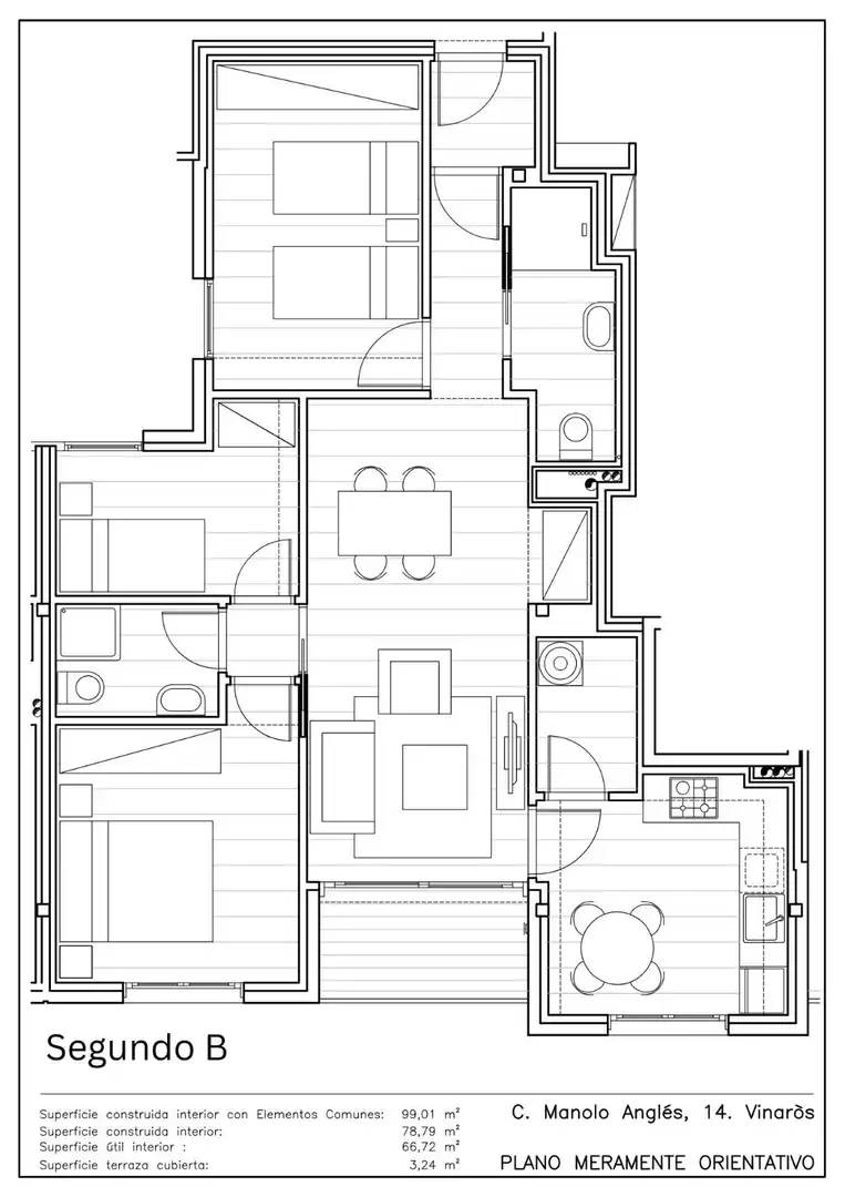 Wohnung zum Verkauf in Vinaròs mit Terrasse und Alarm