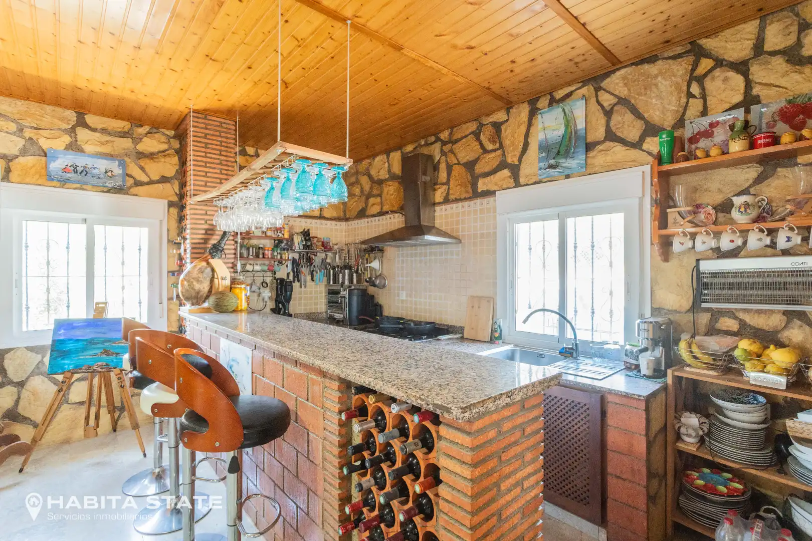 Cuina de Casa o xalet en venda en Gádor amb Aire condicionat, Jardí privat i Piscina