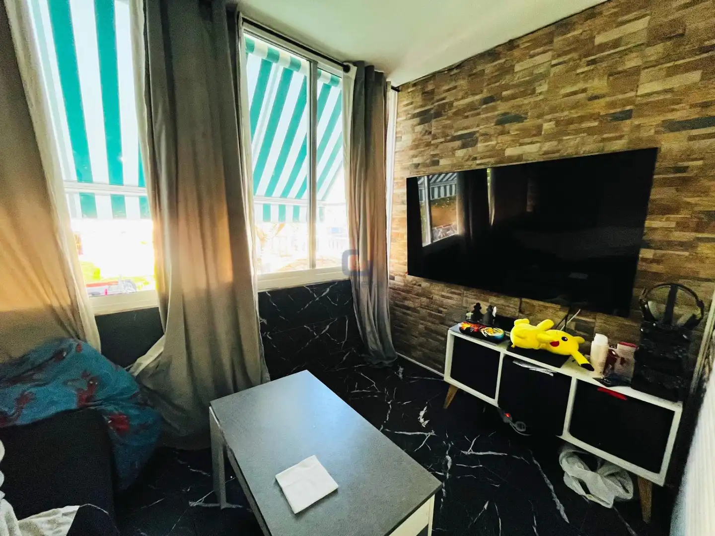 Living room of Flat for sale in Alicante / Alacant  with Air Conditioner, Private garden and Community pool
