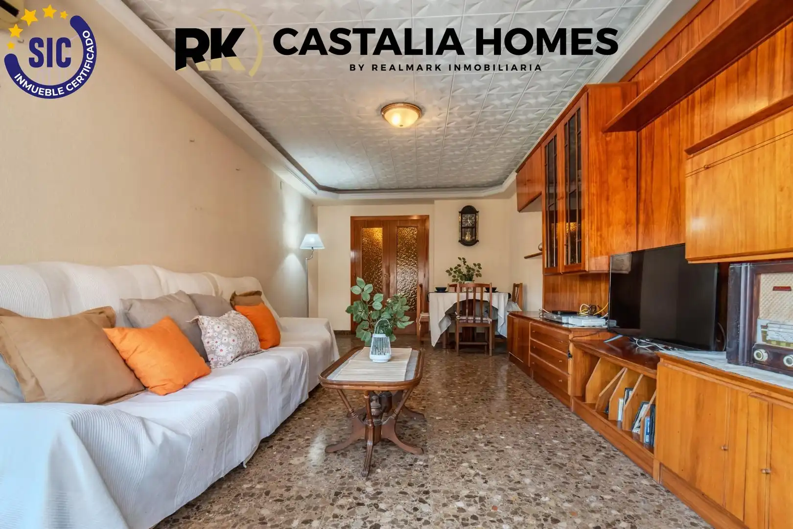 Sala de estar de Piso en venta en Castellón de la Plana / Castelló de la Plana con Amueblado y Balcón
