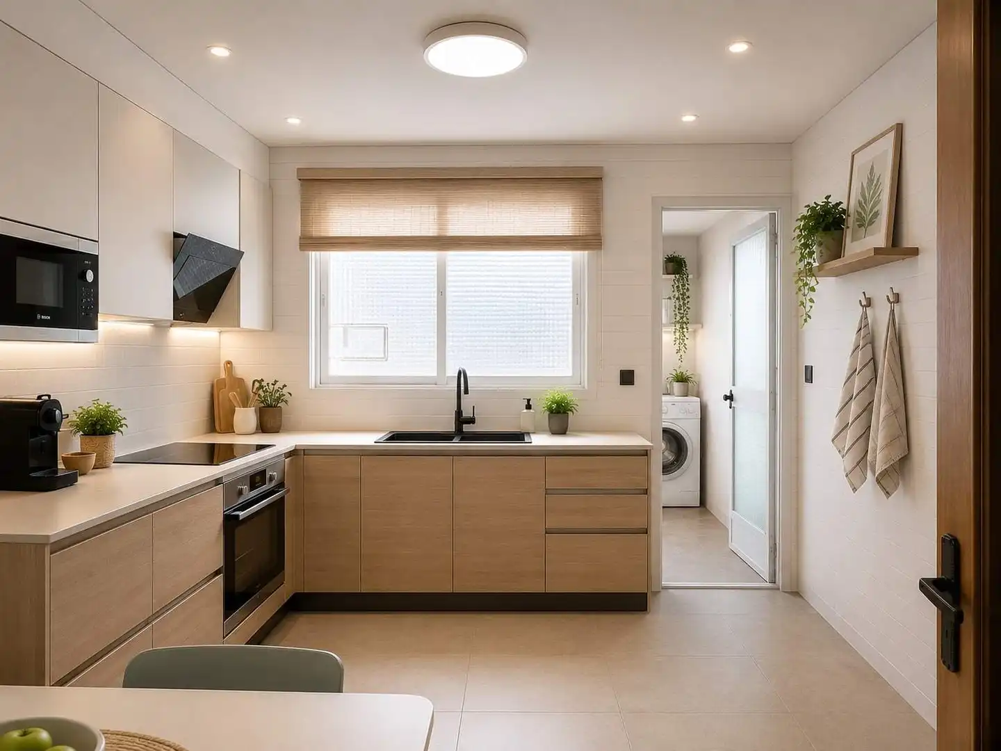 Kitchen of Flat for sale in Gandia  with Air Conditioner and Balcony