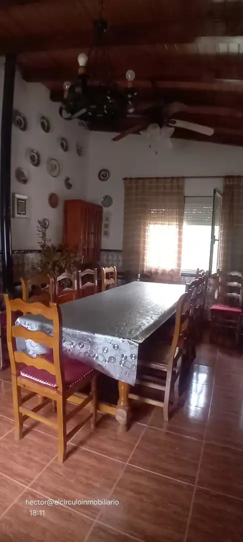 Menjador de Finca rústica en venda en Alfajarín amb Calefacció, Jardí privat i Terrassa