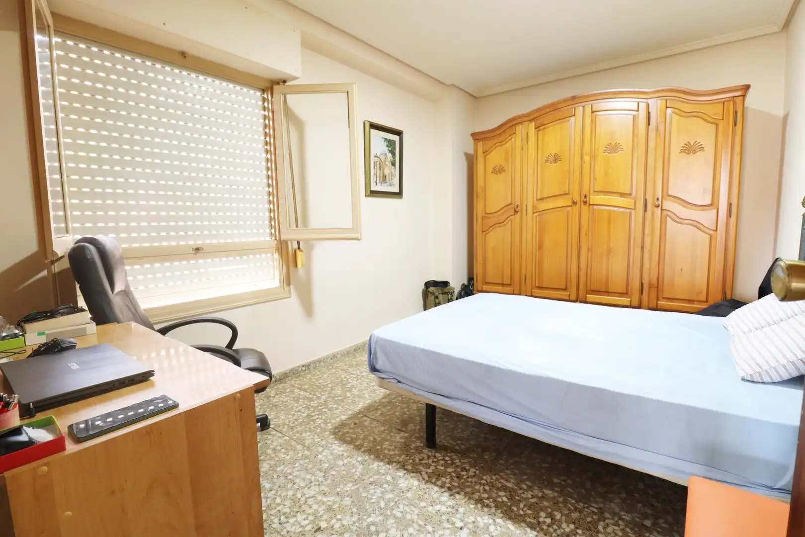 Schlafzimmer von Wohnung zum Verkauf in Elche / Elx mit Klimaanlage, Möbliert und Balkon