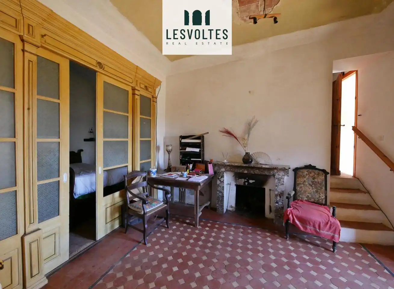 Sala d'estar de Finca rústica en venda en Rupià amb Jardí privat i Terrassa